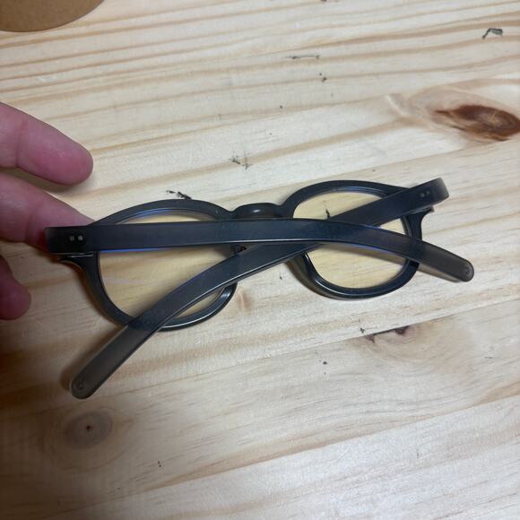 Genusee Smoke Blue Light Filter Frame Glasses Round Gray Full Rim One Size - Picture 5 of 8